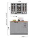 Ver imagem 4 de Cozinha Modulada Compacta Americana 100% MDF 120cm com Rodapé Provence Multimóveis Crink-CPT005