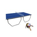 Ver imagem 1 de Mesa de Ping Pong com Rodas, Suporte e Rede Mdf 15mm Klopf 1009 + Kit Raquetes e Bolinhas 5055