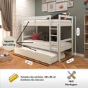 Ver imagem 2 de Treliche Solteiro de Madeira Woodstore Cama Tripla