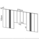 Ver imagem 3 de Cabeceira Para Cama Box Casal 275cm Estofado Liso Dalla D01 Freijó - Mpozenato