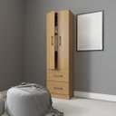 Ver imagem 1 de Guarda Roupa Solteiro 47x172cm MDP Carvalho 8012 Prime
