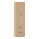 Ver imagem 2 de Guarda Roupa Solteiro 47x172cm MDP Carvalho 8012 Prime