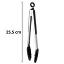 Ver imagem 3 de Pegador Multiuso Silicone e Inox - Pinça - Churrasco - Salada - Grelhados - Fritura