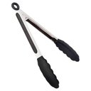 Ver imagem 1 de Pegador Multiuso Silicone e Inox - Pinça - Churrasco - Salada - Grelhados - Fritura