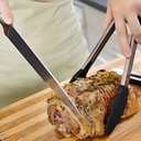 Ver imagem 7 de Pegador Multiuso Silicone e Inox - Pinça - Churrasco - Salada - Grelhados - Fritura