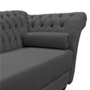 Ver imagem 3 de Recamier Decorativo Divã Styllus Lado Esquerdo Suede Cinza