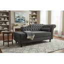 Ver imagem 1 de Recamier Decorativo Divã Styllus Lado Esquerdo Suede Cinza