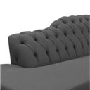 Ver imagem 5 de Recamier Decorativo Divã Styllus Lado Esquerdo Suede Cinza