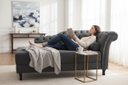 Ver imagem 2 de Recamier Decorativo Divã Styllus Lado Esquerdo Suede Cinza