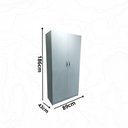 Ver imagem 3 de Armário Duas Portas 1,86a X 0,89l X 0,43p Branco