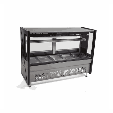 Balcão de Açougue 1,75m Polar Preto Standard Platinum Pecs 220v