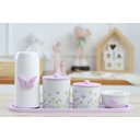 Ver imagem 1 de Kit Higiene Borboleta Lilás Menina Porcelana Bebê Quarto K205 Cuidados