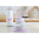 Ver imagem 2 de Kit Higiene Borboleta Lilás Menina Porcelana Bebê Quarto K205 Cuidados