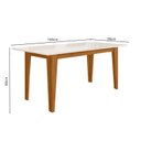 Ver imagem 2 de Mesa de Jantar Retangular Tampo Vidro 6 Lugares 160cm sem Cadeiras Liz Poliman Móveis