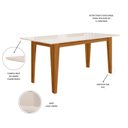 Ver imagem 3 de Mesa de Jantar Retangular Tampo Vidro 6 Lugares 160cm sem Cadeiras Liz Poliman Móveis