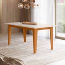 Ver imagem 1 de Mesa de Jantar Retangular Tampo Vidro 6 Lugares 160cm sem Cadeiras Liz Poliman Móveis