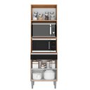 Ver imagem 2 de Armário Torre Quente para Cozinha 61 Cm 3 Pt 1 Gav - Andréia: Amendoa/preto