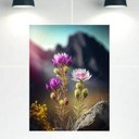 Ver imagem 1 de Quadro Decorativo Tela Canvas Floral Ref:qbfl2 Lojall 60 X 40 Cm Borda Infinita