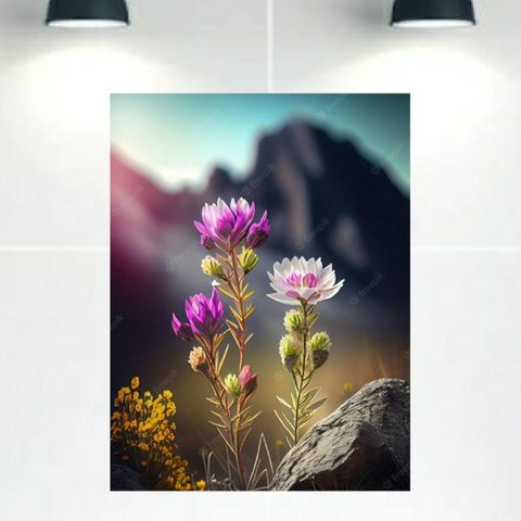 Quadro Decorativo Tela Canvas Floral Ref:qbfl2 Lojall 60 X 40 Cm Borda Infinita