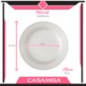 Prato Raso Cerâmica 24,3cm Perla Branco - 2