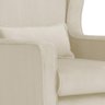 Poltrona C/ Puff Balanço Amamentação Aurora Veludo Bege - Lm Decor - 5
