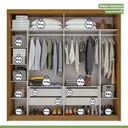 Ver imagem 6 de Guarda-roupa Casal 100% MDF 2 Portas 4 Gavetas Velaris Móveis Lopas