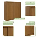 Ver mais imagens de Guarda-roupa Casal 100% MDF 2 Portas 4 Gavetas Velaris Móveis Lopas