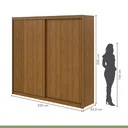 Ver imagem 5 de Guarda-roupa Casal 100% MDF 2 Portas 4 Gavetas Velaris Móveis Lopas