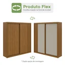 Ver imagem 3 de Guarda-roupa Casal 100% MDF 2 Portas 4 Gavetas Velaris Móveis Lopas