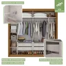 Guarda Roupa Casal com Espelho 2 Portas 4 Gavetas Velaris Móveis Lopas - 11
