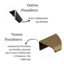 Ver imagem 4 de Kit 10 Puxador Porta Gavet Móveis Cozinha Drop Alumínio 50mm - Ouro