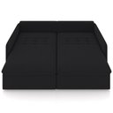 Ver imagem 3 de Sofá Cama Retrátil para Sala de Estar 174cm Una K01 Veludo Preto - Lyam Decor