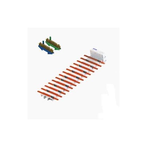 Kit Barramento 100a Din 28 Disjuntores Trifasico P/ Quadro Br Brum