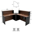 Ver imagem 7 de Balcão de Atendimento em L com Gaveta 120x60cm para Loja e Recepção + Cadeira Ergonômica Netflex