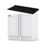 Balcao 1 Porta C361 C906 Branco Nero Henn Branco Nero - 1