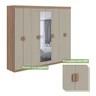 Guarda Roupa Casal com Espelho 8 Portas 4 Gavetas Duna Móveis Lopas - 6
