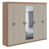 Guarda Roupa Casal com Espelho 8 Portas 4 Gavetas Duna Móveis Lopas - 3