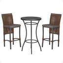 Ver imagem 1 de Mesa Bistro e 2 Banquetas Roma Preta Corda Náutica 11 Marrom
