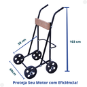 Ver imagem 2 de Carrinho para Motor de Popa Preto 4 Rodas