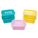 Ver imagem 3 de Kit 5 Potes Multiusos Organizadores com Tampa - 750ml - Conjunto de Pote Jaguar - 5pc Retangular 750