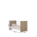 Ver imagem 2 de Berço Mini Cama Doce Sonho Estrado Regulavel Branco/Carvalho