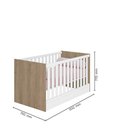 Ver imagem 3 de Berço Mini Cama Doce Sonho Estrado Regulavel Branco/Carvalho