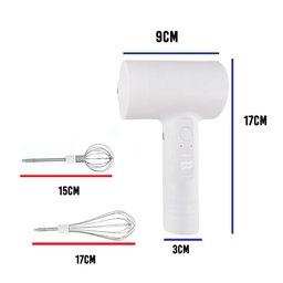 Mixer de Mao Batedor Alta Velocidade Multifuncional Usb Misturador sem Fio Portatil Cozinha - 7