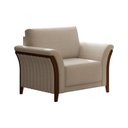 Ver imagem 1 de Poltrona Decorativa 102cm Perry Linho Bege - Sallar Home