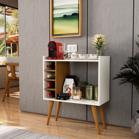 Aparador Buffet Berlim Adega Cantinho do Café - Off White/ Freijo