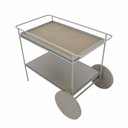 Ver imagem 3 de Carrinho Bar Otto Champagner e Recouro Fendi com Base Champagner 92 Cm - 67275