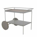 Ver imagem 1 de Carrinho Bar Otto Champagner e Recouro Fendi com Base Champagner 92 Cm - 67275