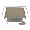 Ver imagem 2 de Carrinho Bar Otto Champagner e Recouro Fendi com Base Champagner 92 Cm - 67275