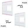 Guarda Roupa Solteiro Com Espelho 2 Portas H02 Veiga Flex Branco/Rosa Chá - Mpozenato - 3