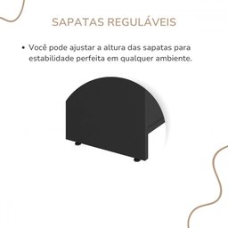 Armário para Escritório Tamburato 3 Gavetas 2 Portas Nogal/preto - Artany Móveis - 5